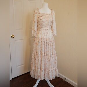 Ivy City Co Blush Floral Long Sleeve Dress
